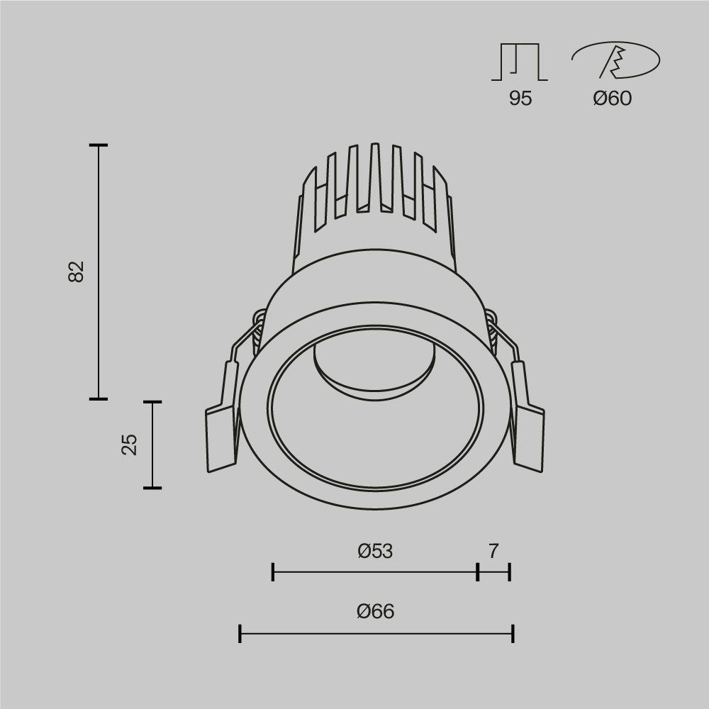 Встраиваемый светильник Maytoni Dip DL115-10W-2.7K-W