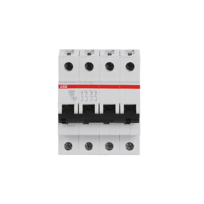 Автоматический выключатель ABB S204 4-полюсный C50 6кА