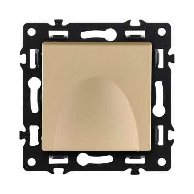 Розетка штепсельная SCHUKO 16A/250 В с крышкой, золотой Kollinger Asthetik AS-015GD