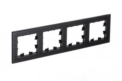 Рамка 4-ая Systeme Electric AtlasDesign Nature Металл оникс ATN312304