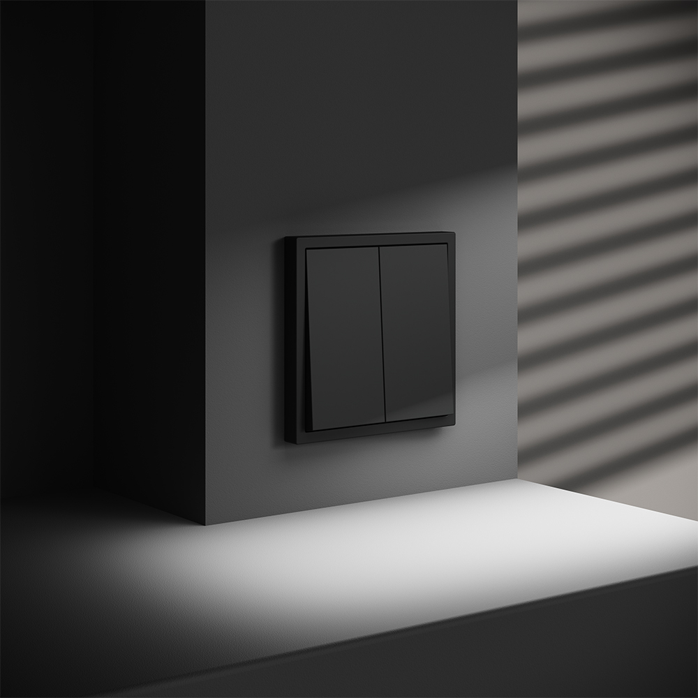 Выключатель с самовозвратом двухклавишный Voltum S70 VLS020608