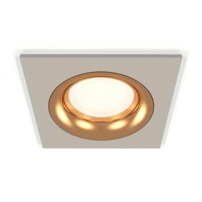 Комплект встраиваемого светильника Ambrella light Techno Spot XC7633005 SGR/PYG серый песок/золото желтое полированное (C7633, N7014)