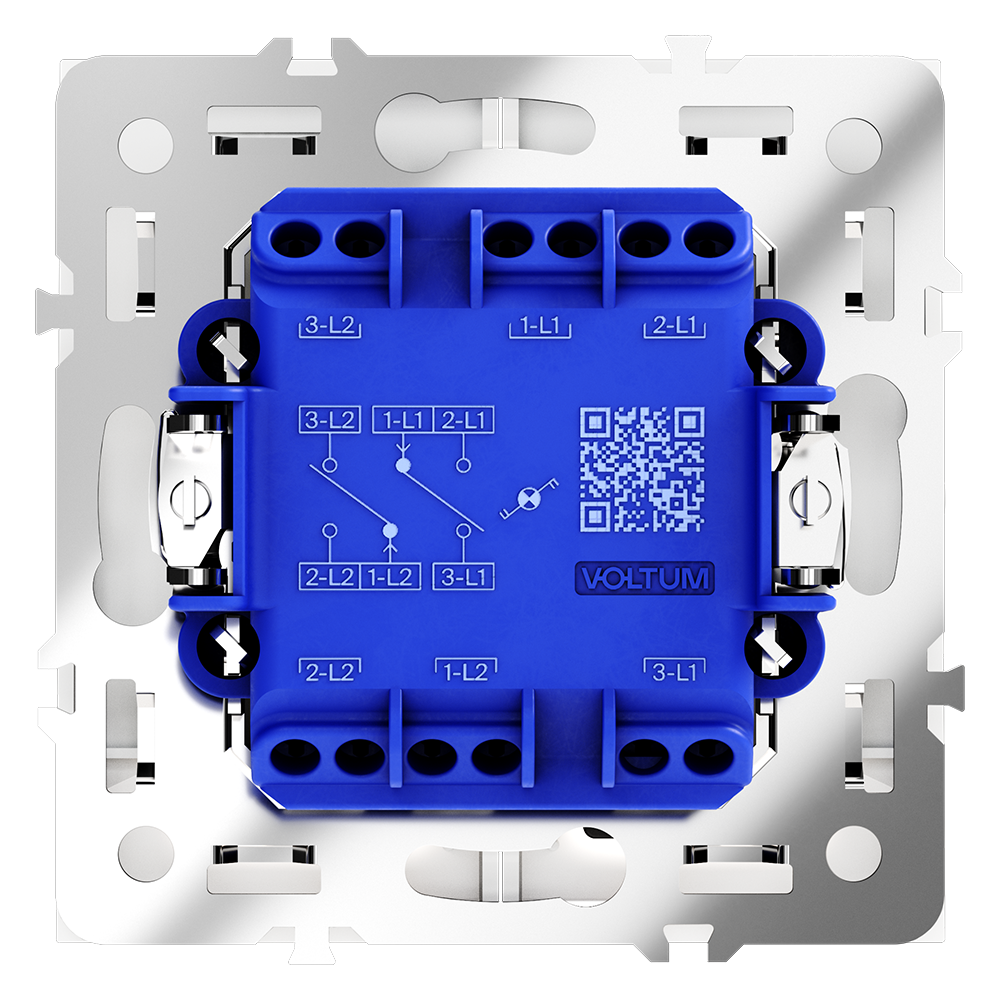 Проходной переключатель двухклавишный с подсветкой Voltum S70 VLS020402