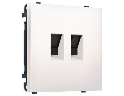 Комплект механизма компьютерной двойной розетки SIGMA Жемчуг RJ-45 Ambrella Volt MS212110 (SP2121, PR189)
