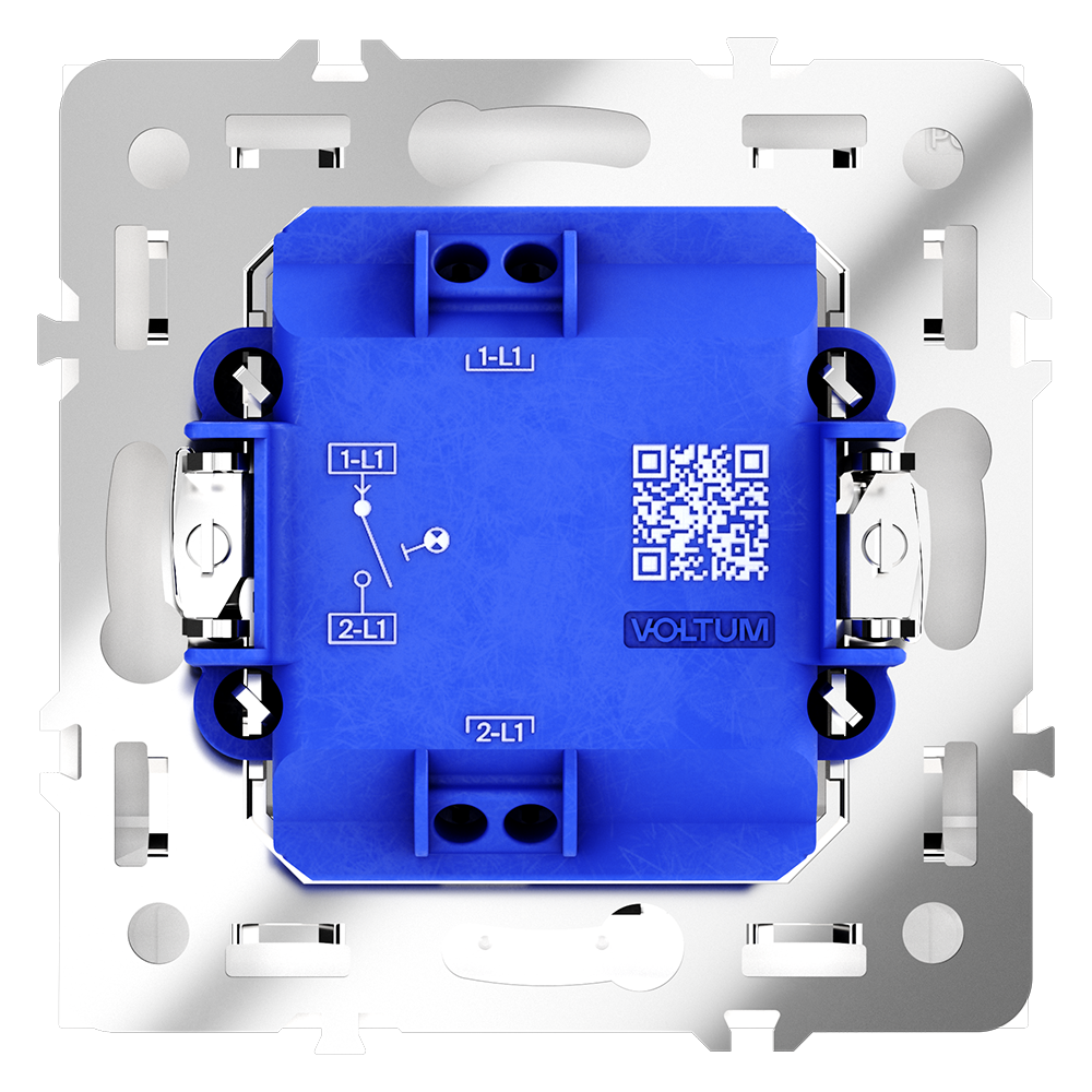 Выключатель одноклавишный с подсветкой Voltum S70 VLS010203