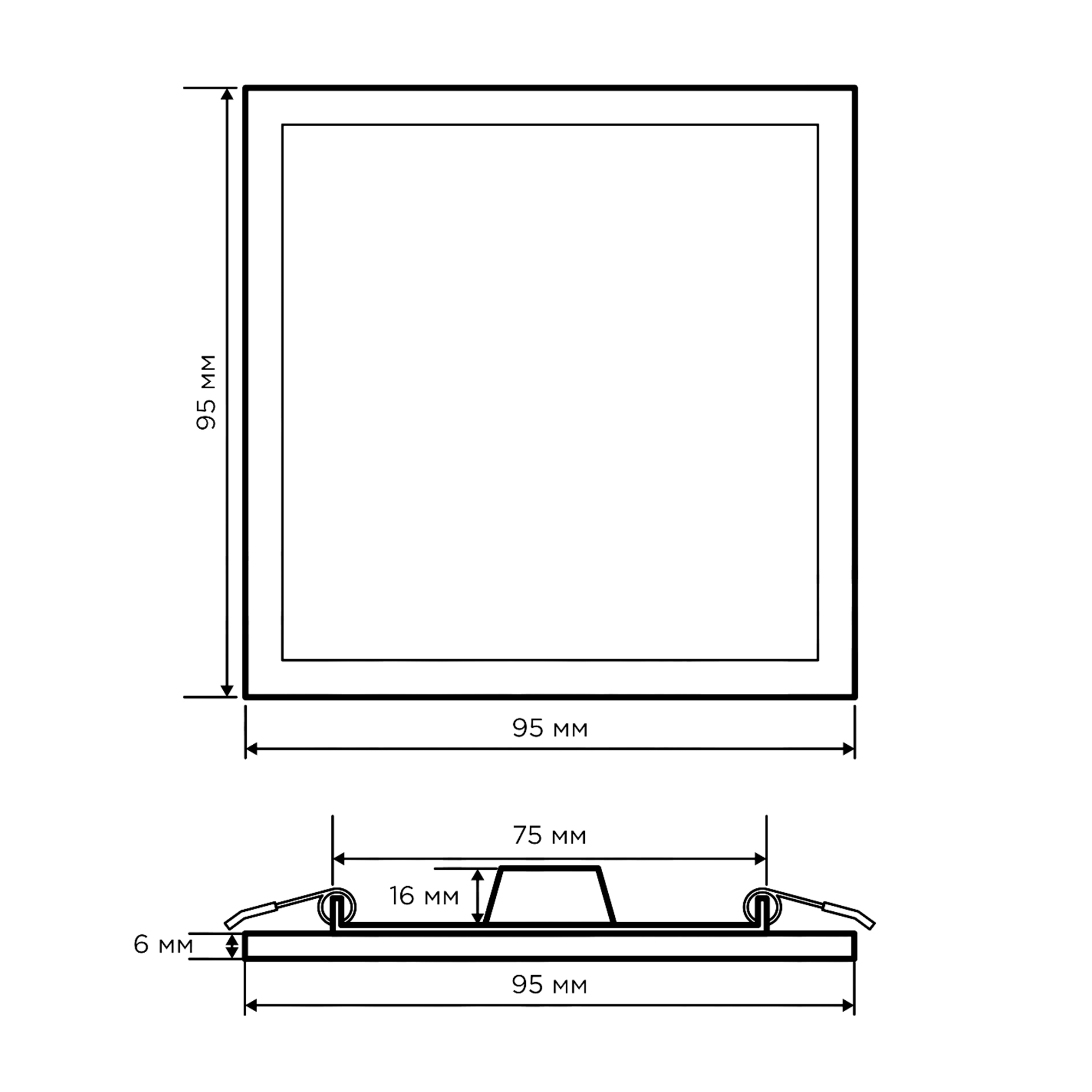 Встраиваемая светодиодная панель Apeyron 06-26