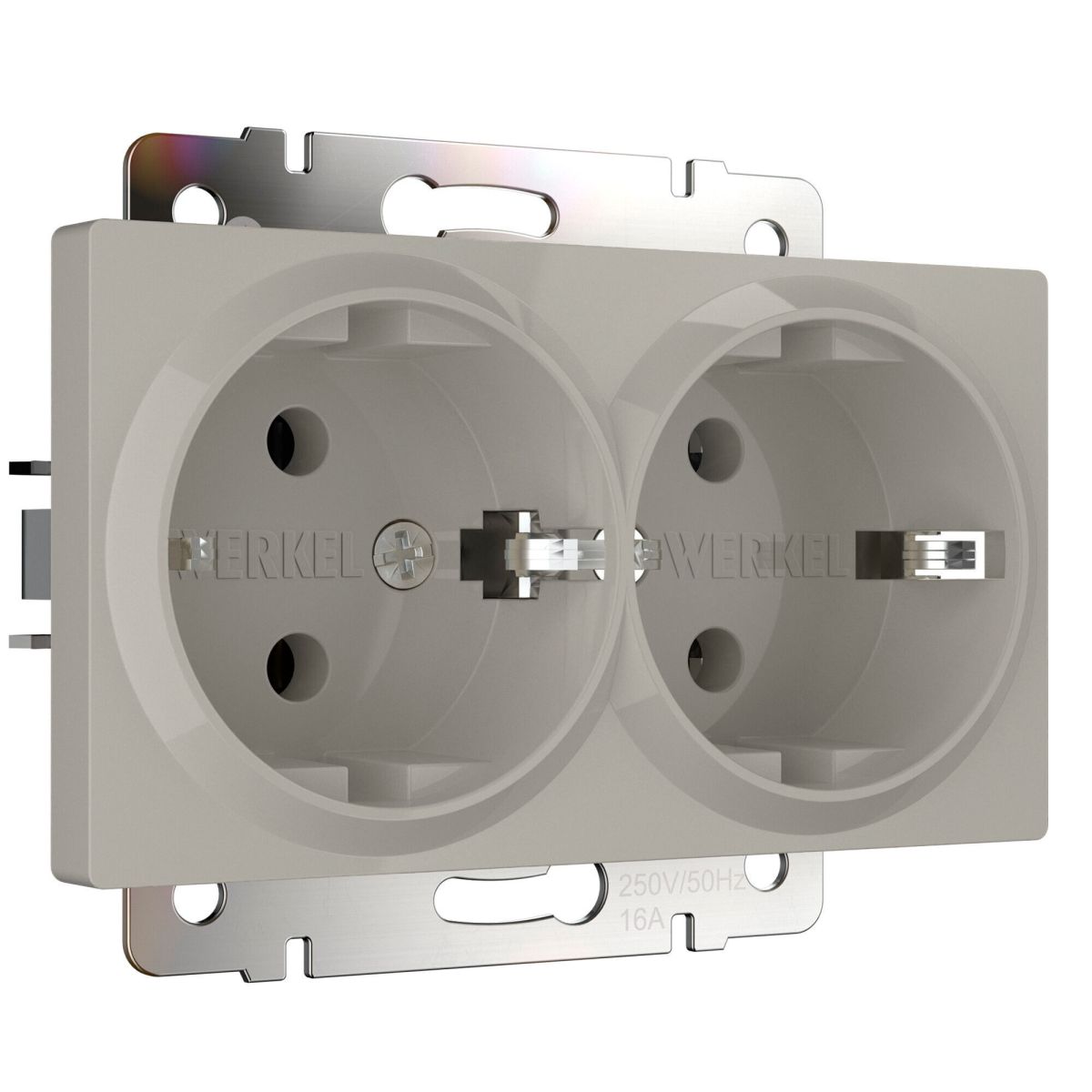 Розетка двойная с заземлением Werkel W1272004 4690389213960 a069774