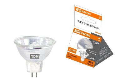 Лампа галогенная TDM Electric GU5.3 35W 3000K прозрачная SQ0341-0008