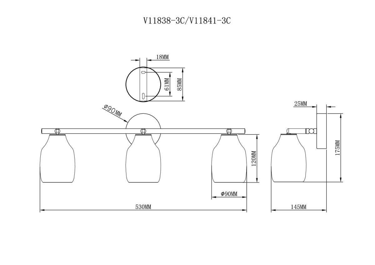 Спот Moderli Adalina V11838-3C