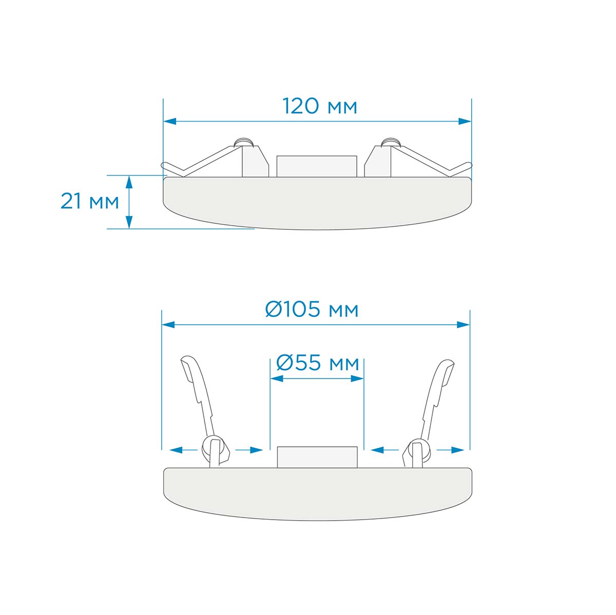 Встраиваемая светодиодная панель безрамочная Apeyron FLP 06-107