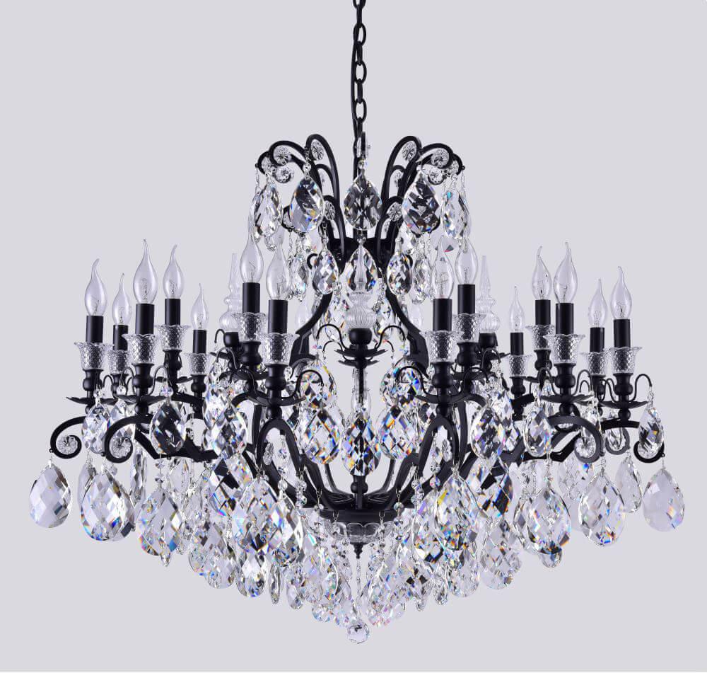 Подвесная люстра Crystal Lux Magnifico SP19 Black/Transparent - Elektrostandard.net Подвесная люстра Crystal Lux Magnifico SP19 Black/Transparent
