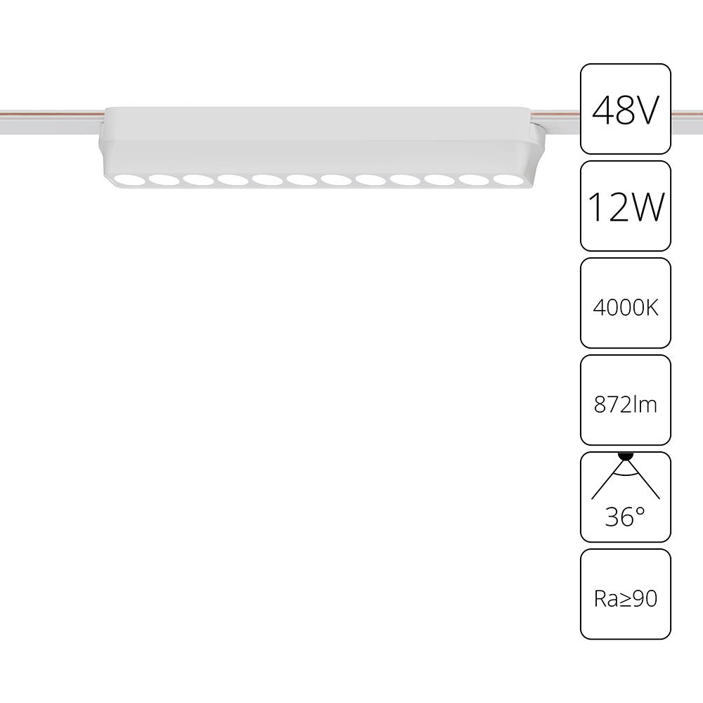 Трековый магнитный светильник Arte Lamp Rapid A6154PL-1WH