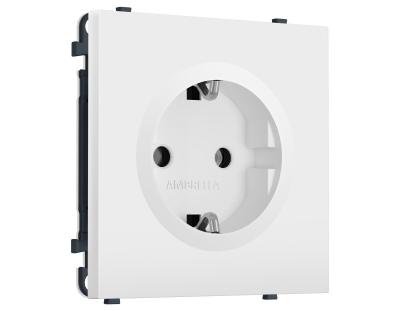 Комплект механизма электрической розетки SIGMA Белый мягкое касание 50Hz 2P+E с/з 16A-250V QUANT PRO Ambrella Volt MS826010 (SP8260, PR141)