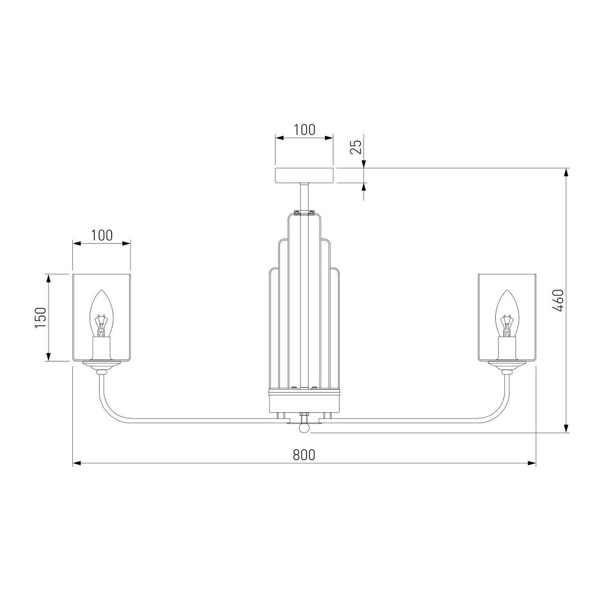 Потолочная люстра Eurosvet Defi 60138/8 сатин-никель