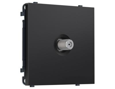 Комплект механизма TV розетки SAT SIGMA Черный матовый 5-2400MHz 3.5dB QUANT PRO Ambrella Volt MS813050 (SP8130, PR215)