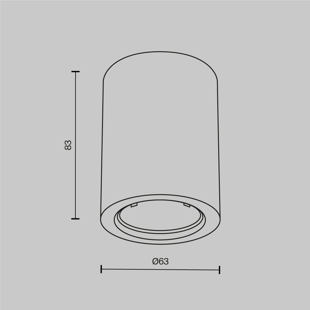 Накладной светильник Maytoni Conik gyps C001CL-GU10-W