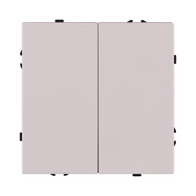 Выключатель 2-клавишный 10А/250В, кашемир матовый Kollinger Eclipse EC-004CM