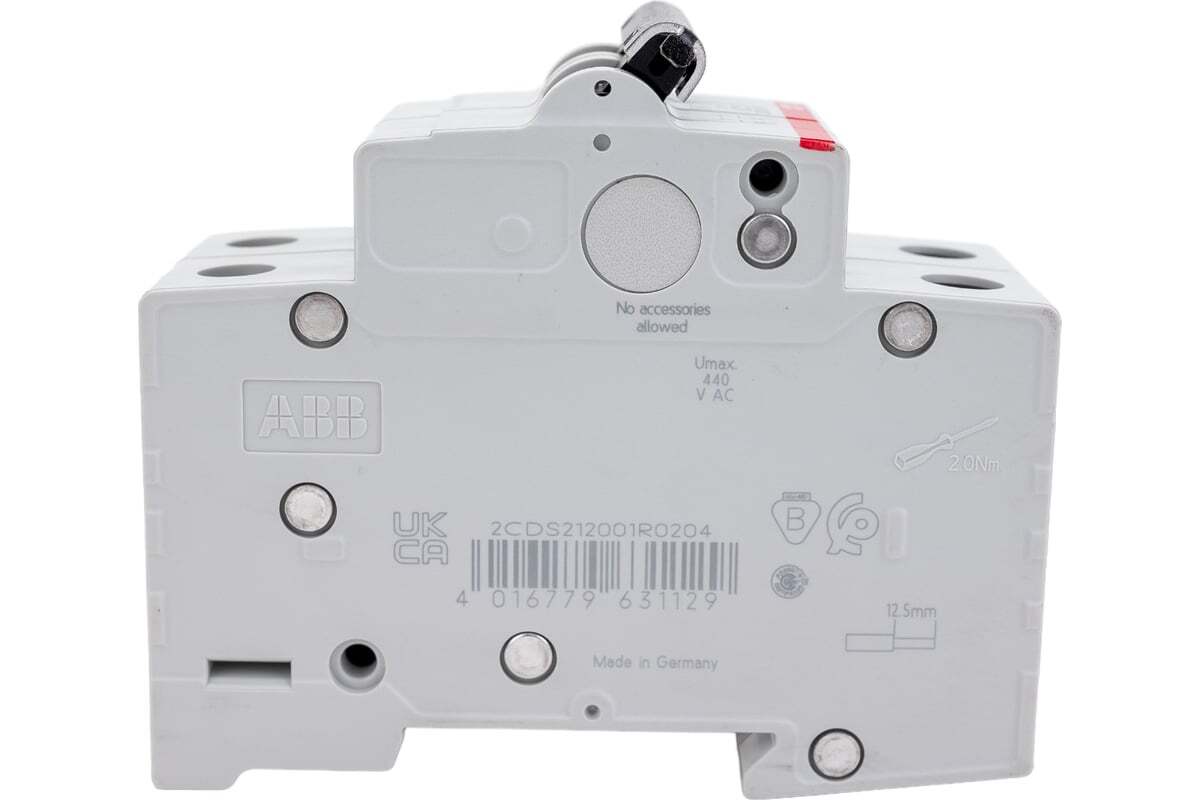 Автоматический выключатель ABB SH202 2-полюсный C20 6кА