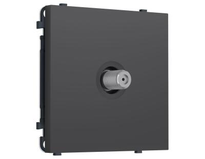 Комплект механизма TV розетки SAT SIGMA Графит Мягкое касание 5-2400MHz 3.5dB QUANT PRO Ambrella Volt MS913050 (SP9130, PR215)