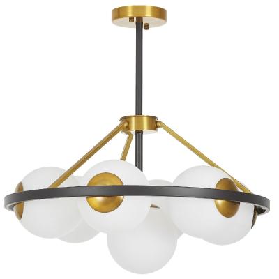 Подвесная люстра Lumina Deco Donzano LDP 8034-7 BK+WT Подвесная люстра Lumina Deco Donzano LDP 8034-7 BK+WT