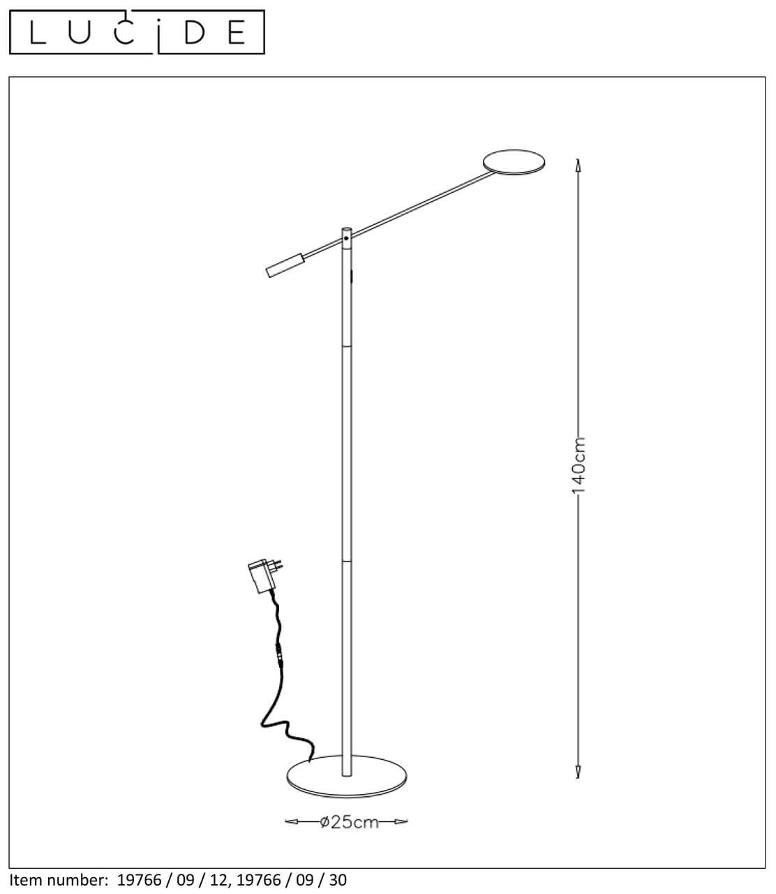 Торшер Lucide ANSELMO 19766/09/30