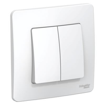 Выключатель 2-клавишный 10А Systeme Electric Blanca внутр BLNVS010501