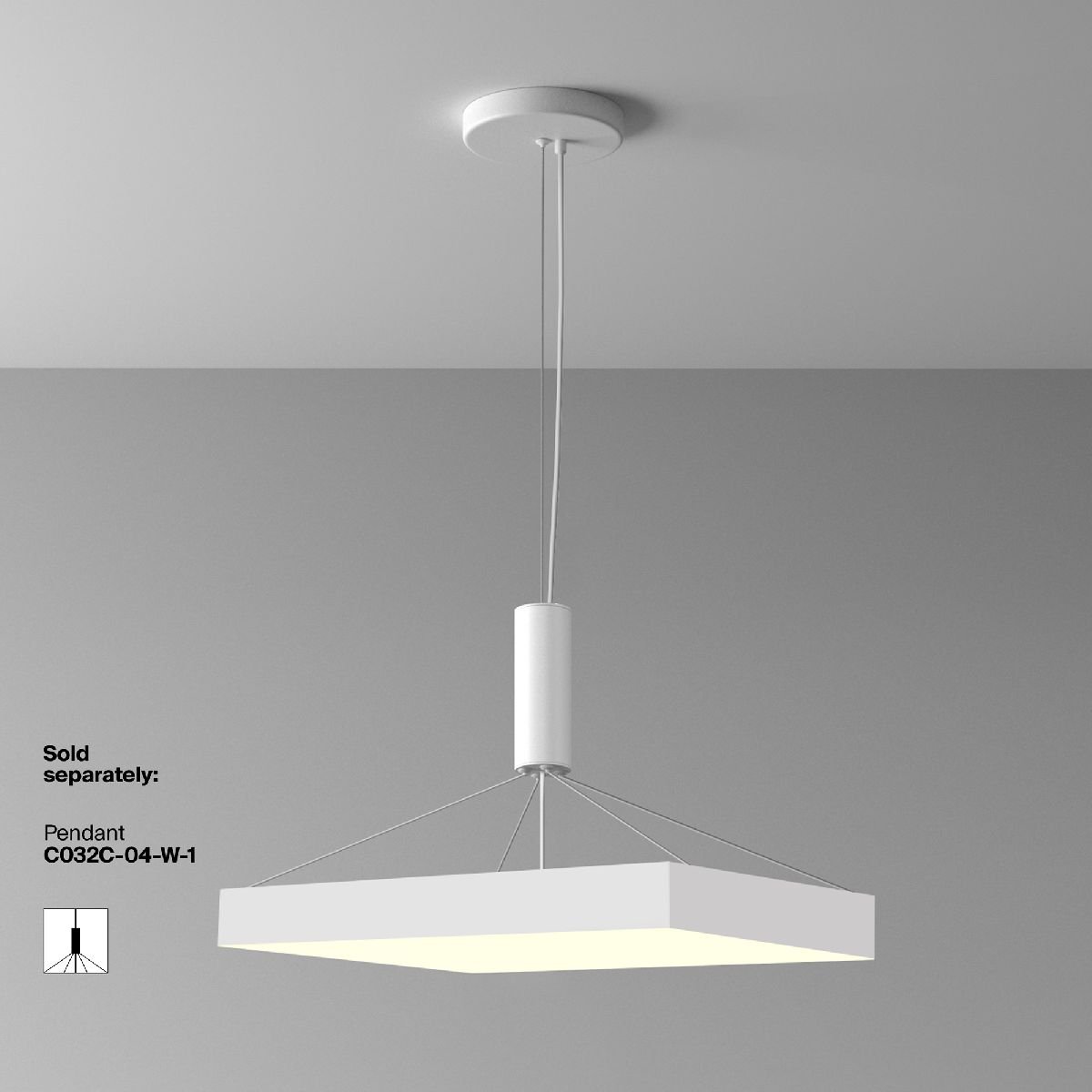 Потолочный светильник Maytoni Zon C032CL-90W3K-SQ-W
