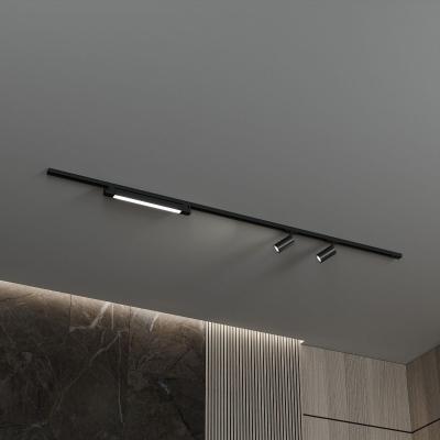 Трековая система со светильниками №5 однофазная накладная Skylite (220В, форма - прямая, 2м, 4000K) черная Hesby Lighting HSBL_kompl_S005_NI2B4K