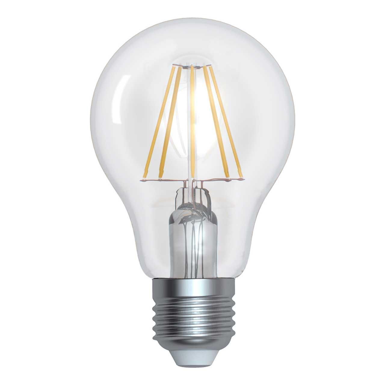 Лампа светодиодная филаментная (UL-00004869) Uniel E27 15W 4000K прозрачная LED-A70-15W/4000K/E27/CL PLS02WH