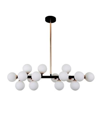 Люстра на штанге Lumina Deco Marsiada LDP 6033-16 BK+MD