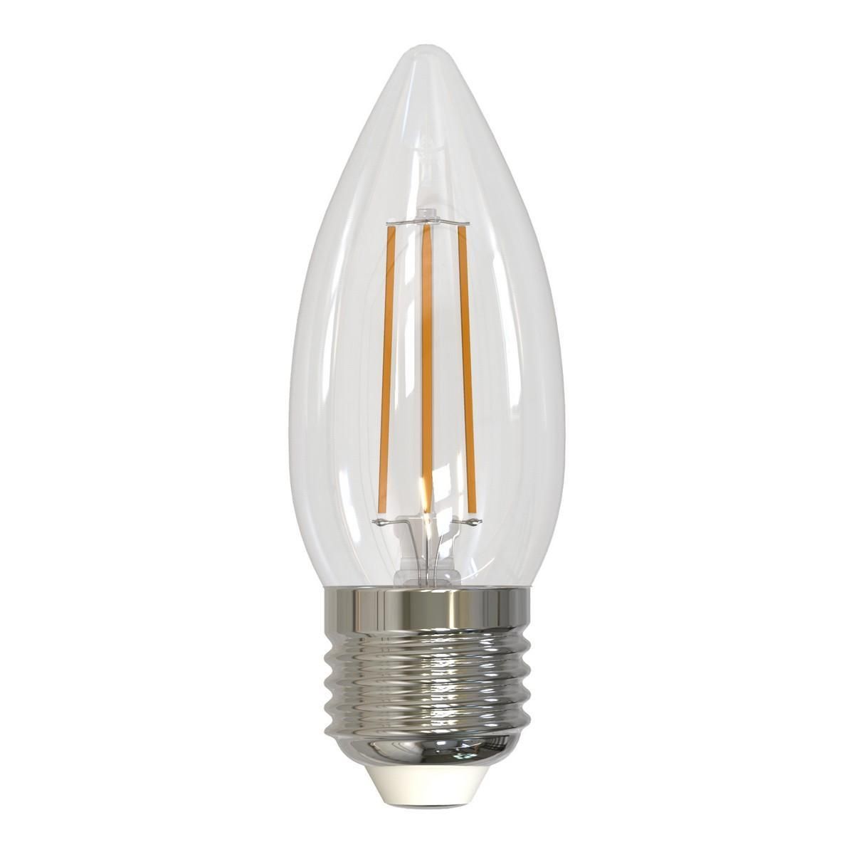 Лампа светодиодная филаментная (UL-00002860) Uniel E14 5W 3000K LED-C35-5W/WW/E14/CL/DIM GLA01TR