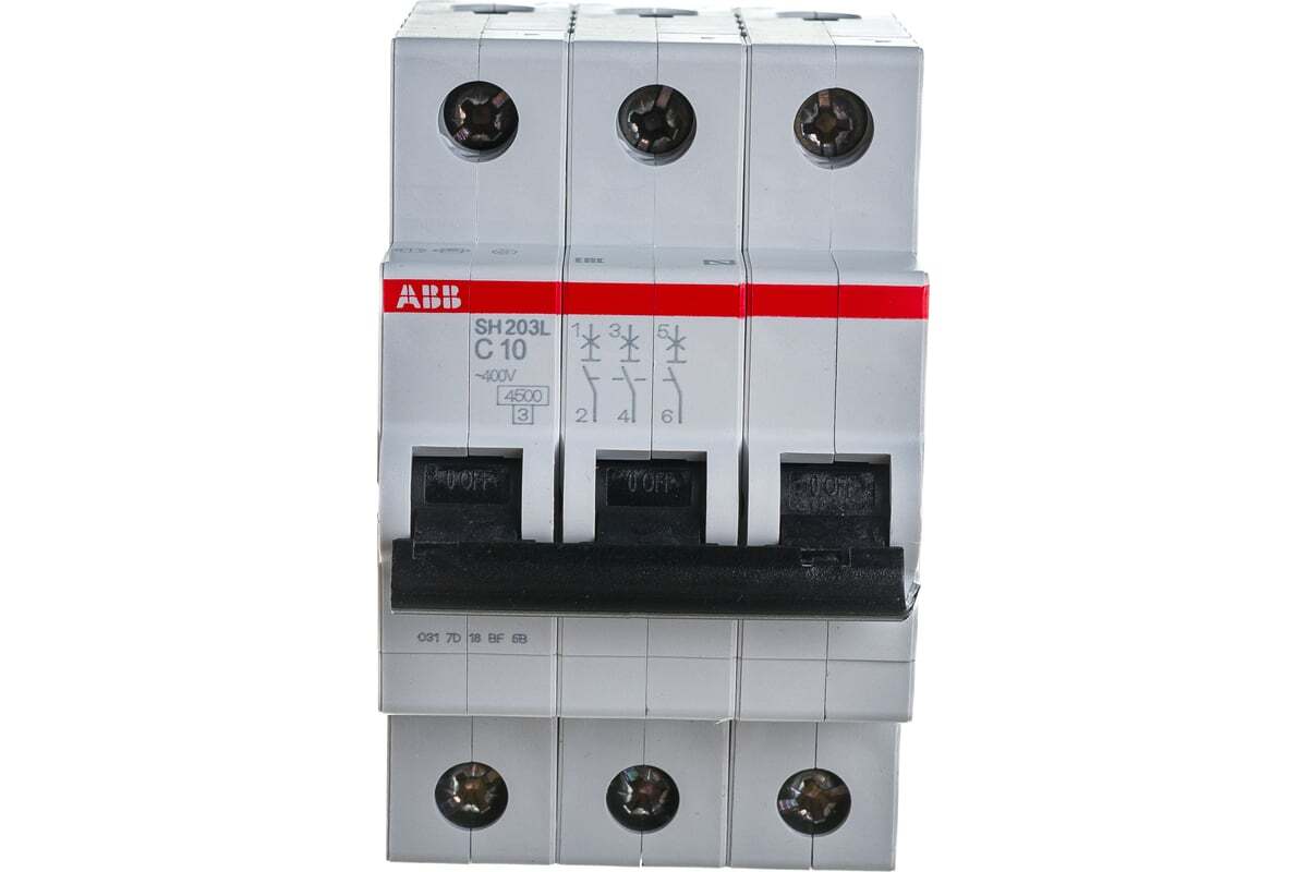 Автоматический выключатель ABB SH203L 3-полюсный C10 4,5кА