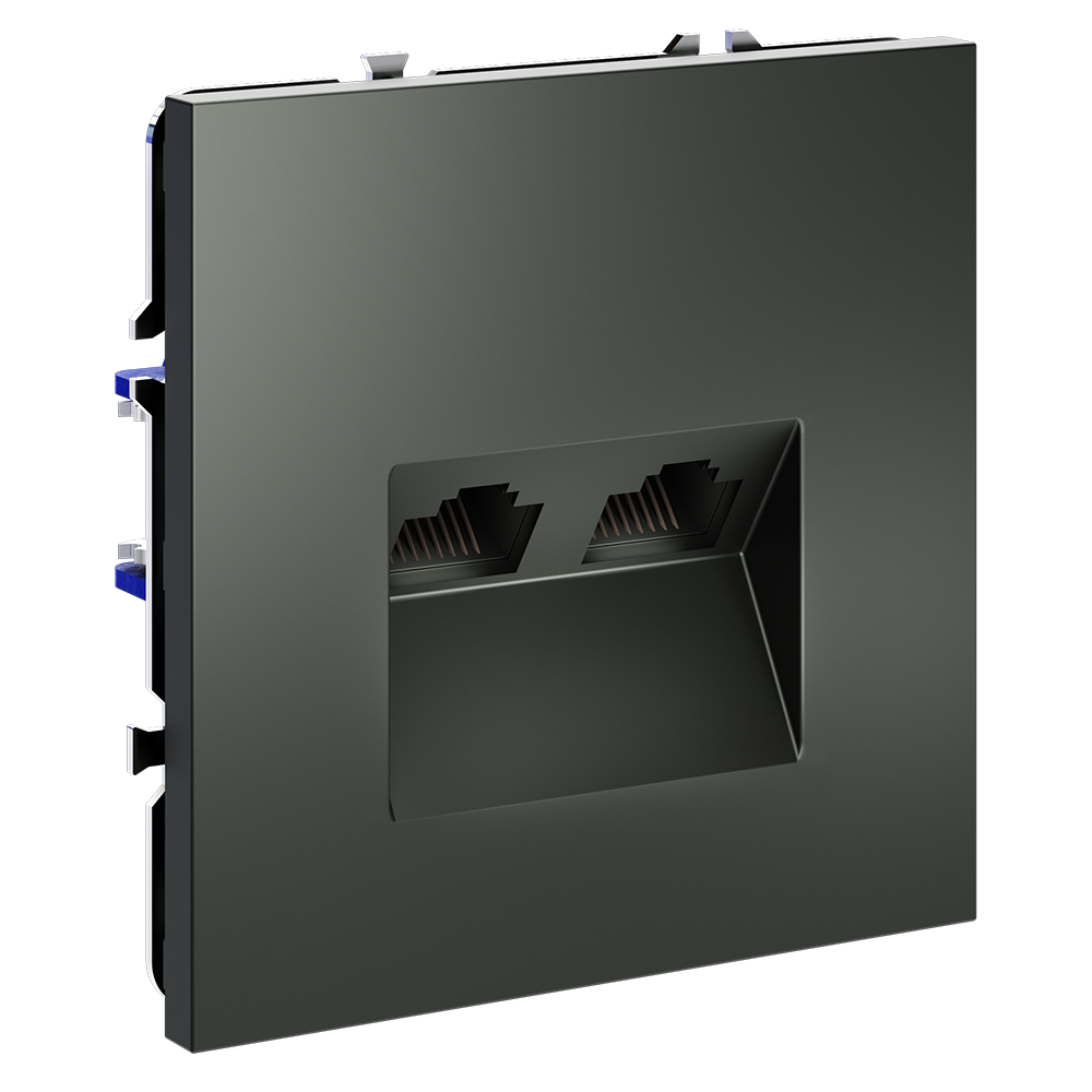 Розетка компьютерная двойная Voltum S70 VLS060206