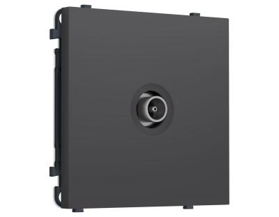 Комплект механизма TV розетки оконечной SIGMA Графит Мягкое касание 50-870 MHz 1dB QUANT PRO Ambrella Volt MS913010 (SP9130, PR202)