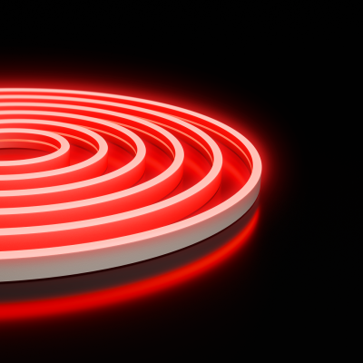 Светодиодный неон Apeyron 24В, 10Вт/м, красный, smd 2835 120д/м, PCB 8мм, 6х12мм, 5м, IP65 17-304