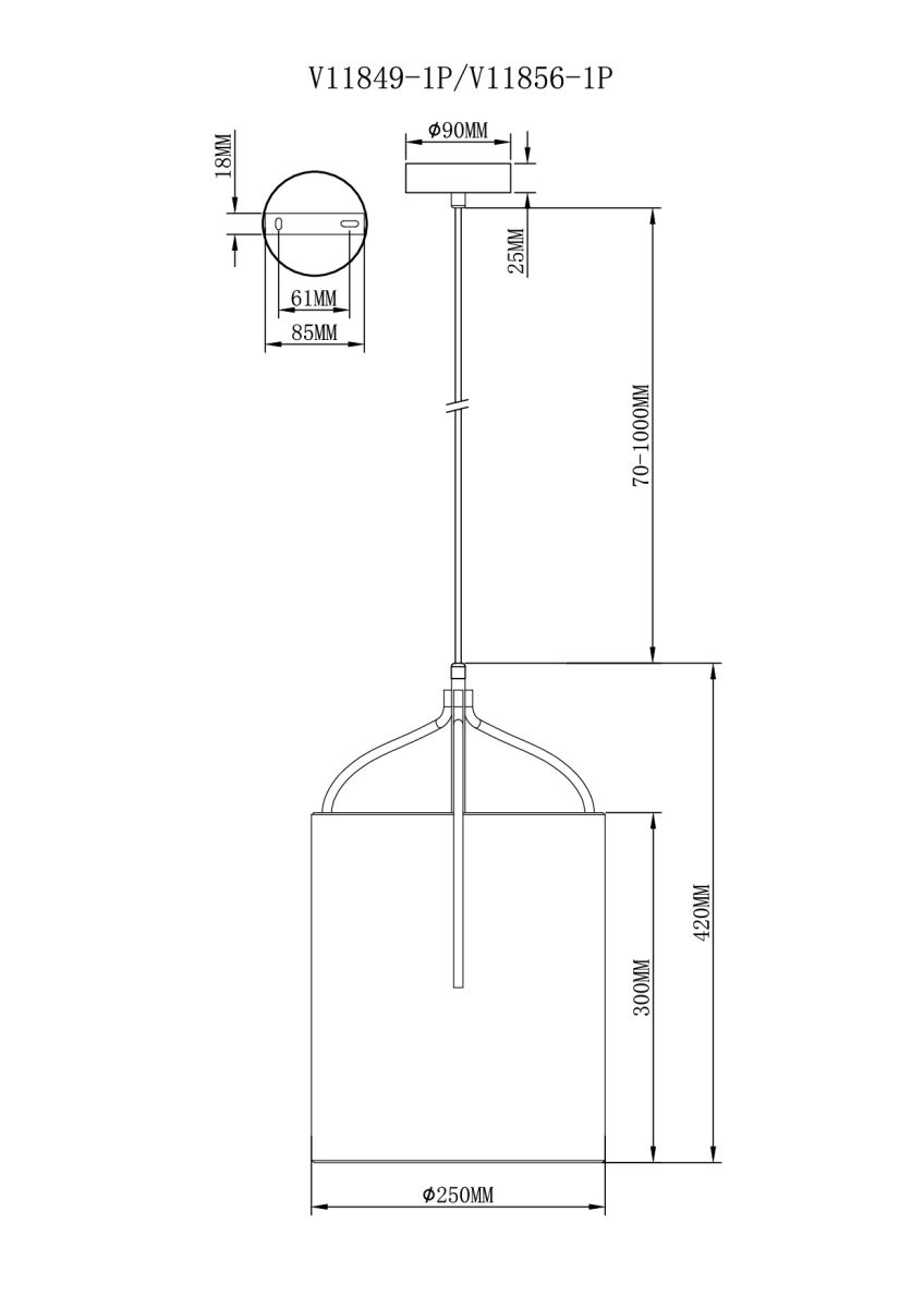 Подвесной светильник Moderli Inari V11849-1P