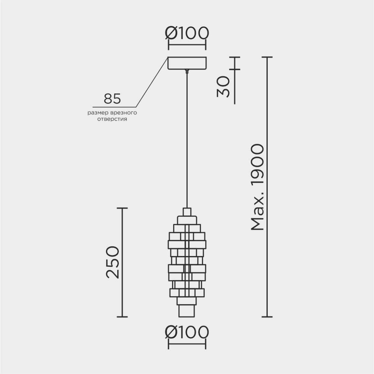 Подвесная люстра Modelux ML.9050.100 GD