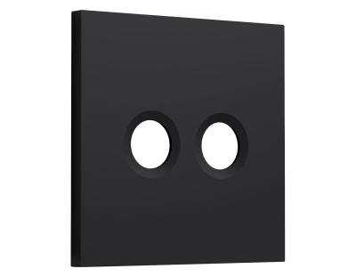Лицевая панель SIGMA (Черный Мягкое касание) для TV двойной розетки QUANT PRO Ambrella Volt SP9933