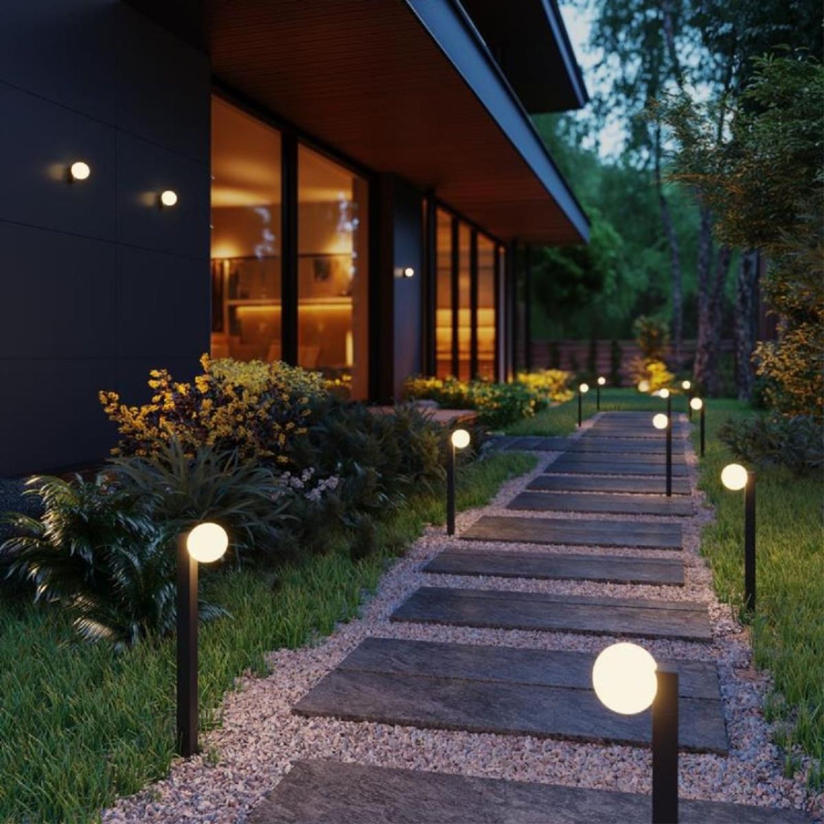 Уличный настенный светильник Odeon Light Nature Viva 7124/1WA