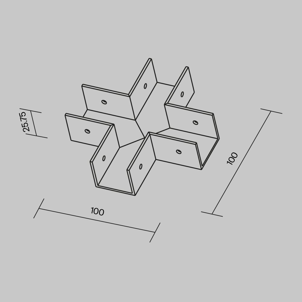 Коннектор X-образный для профиля Maytoni Elasity O-TR001-CC