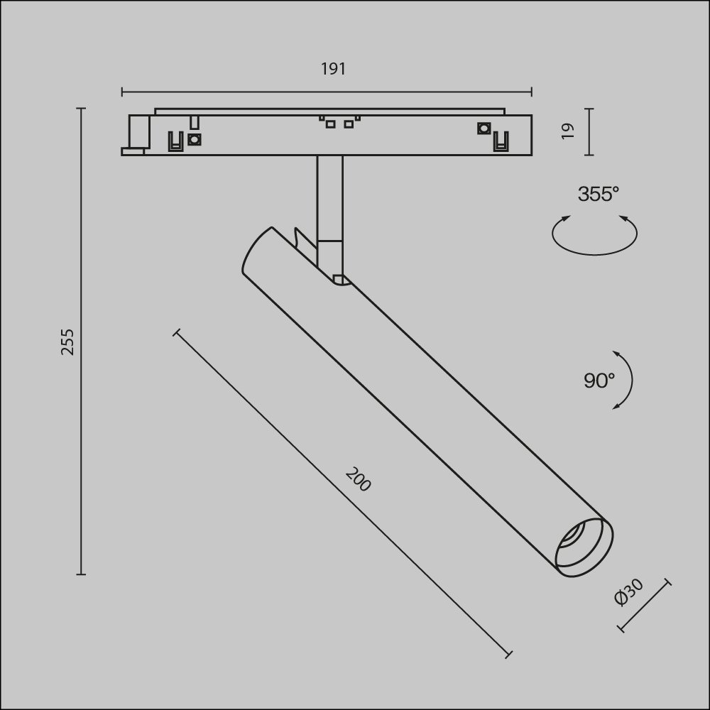 Трековый магнитный светильник Maytoni Focus T TR141-2-6W3K-M-W