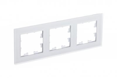 Рамка 3-ая Systeme Electric AtlasDesign Nature Матовое стекло белый ATN330103