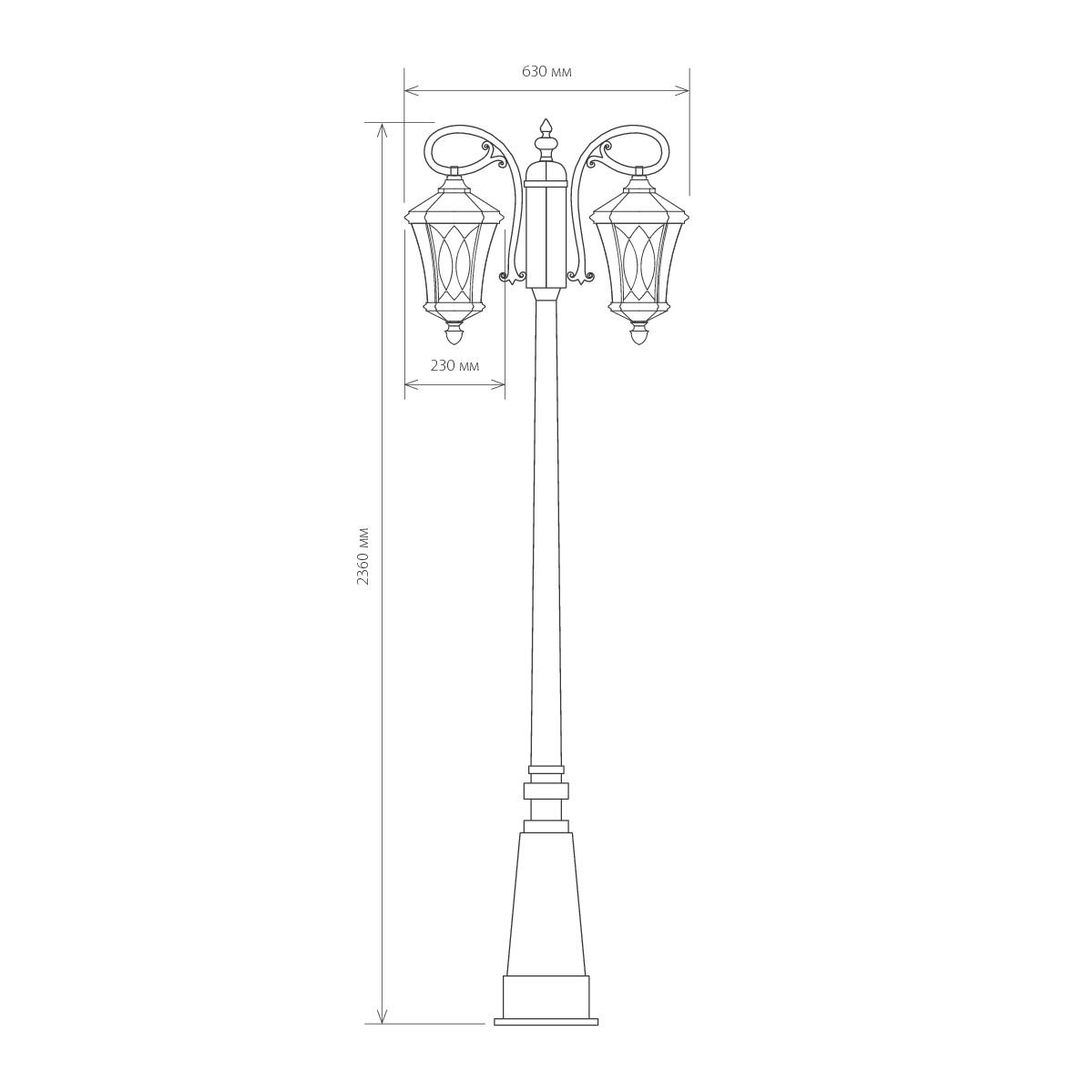 Садово-парковый светильник Elektrostandard Virgo F/2 капучино 4690389064876