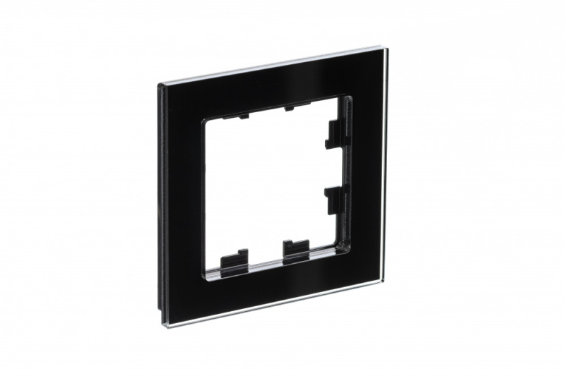 Рамка 1-постовая Systeme Electric AtlasDesign Nature, стекло черный ATN321001
