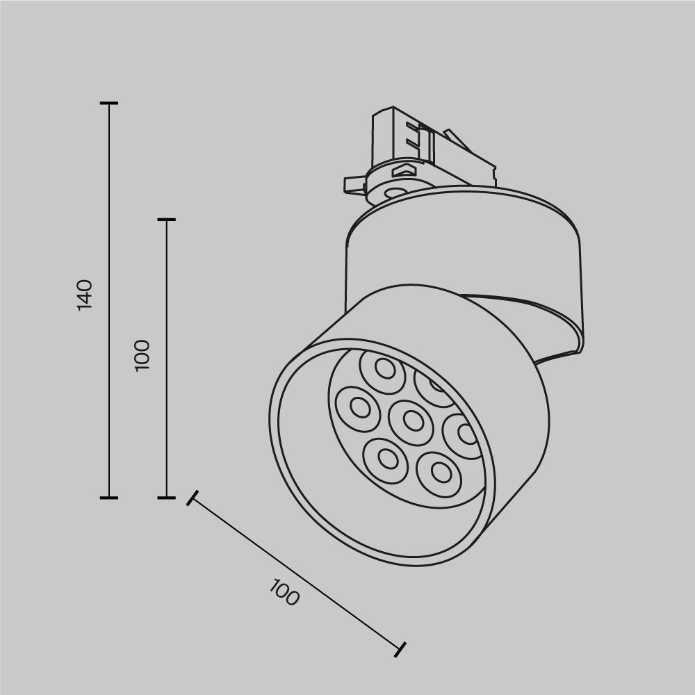 Трековый трехфазный светильник Maytoni Alfa TR199-3-15W2.7K-M-W