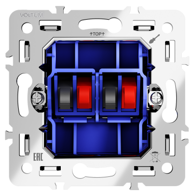 Механизм розетки акустической 4-местной Voltum S70 VLS0603M