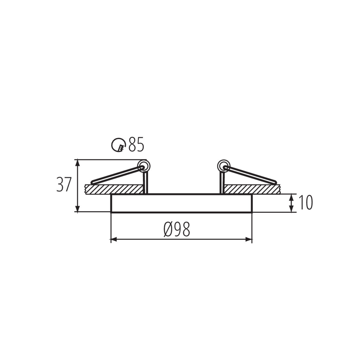 Встраиваемый светильник Kanlux Tiny Bord 37168