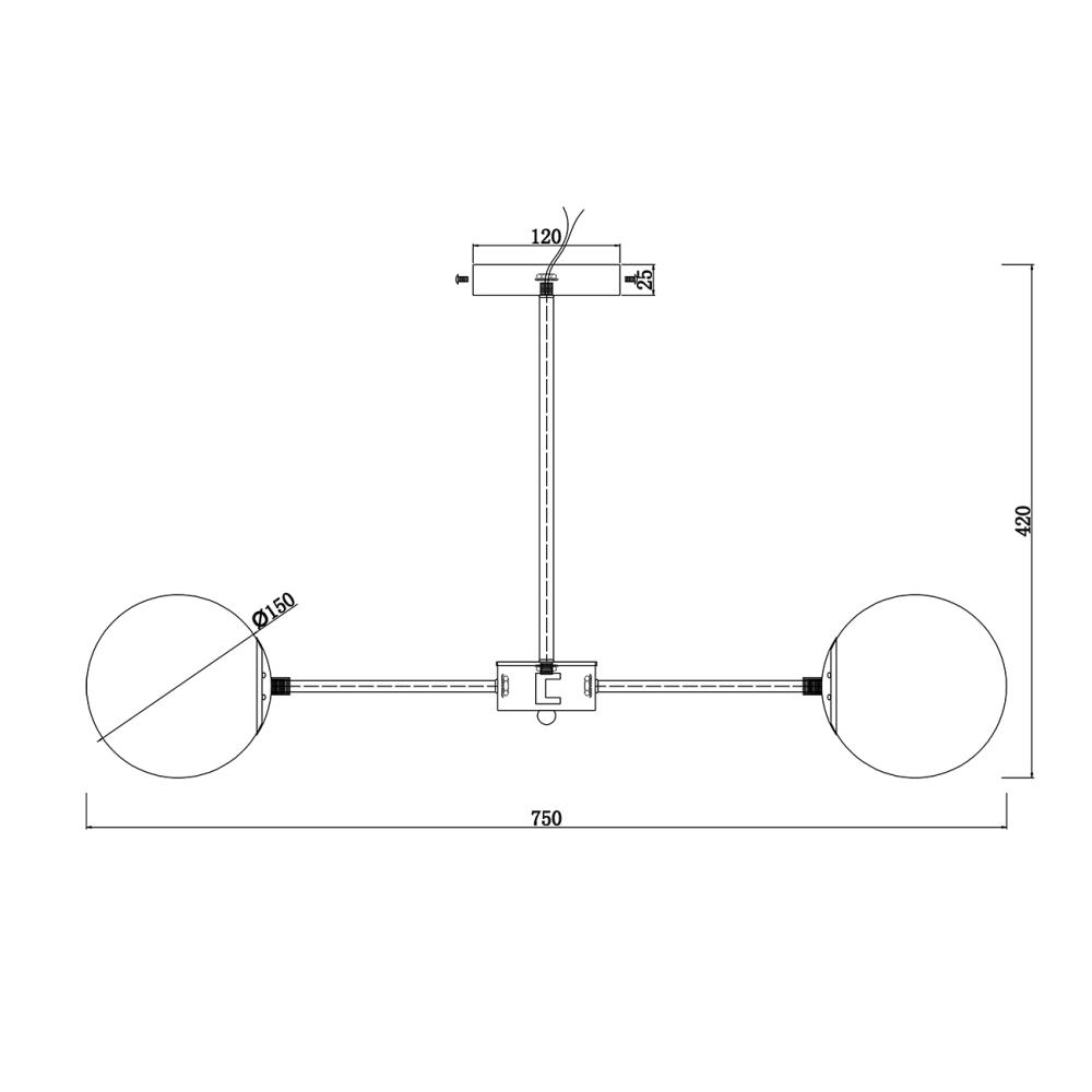Люстра на штанге Escada Ethereal 2110/6P Gold