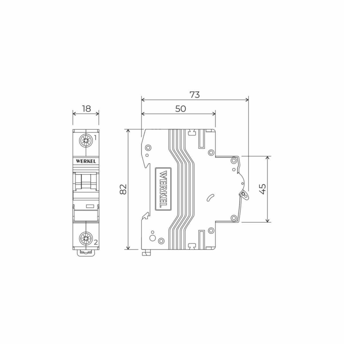 Автоматический выключатель Werkel 1P 40А C 6кА W901P406 4690389192715
