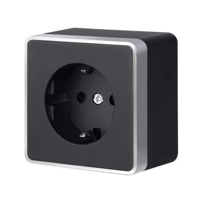 Розетка с заземлением и шторками Werkel Gallant (черный с серебром) W5071134 4690389164569 a051150